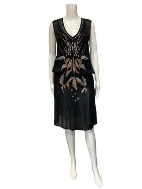 NU Denmark Dress 2 Piece Midi Length Black Size: M